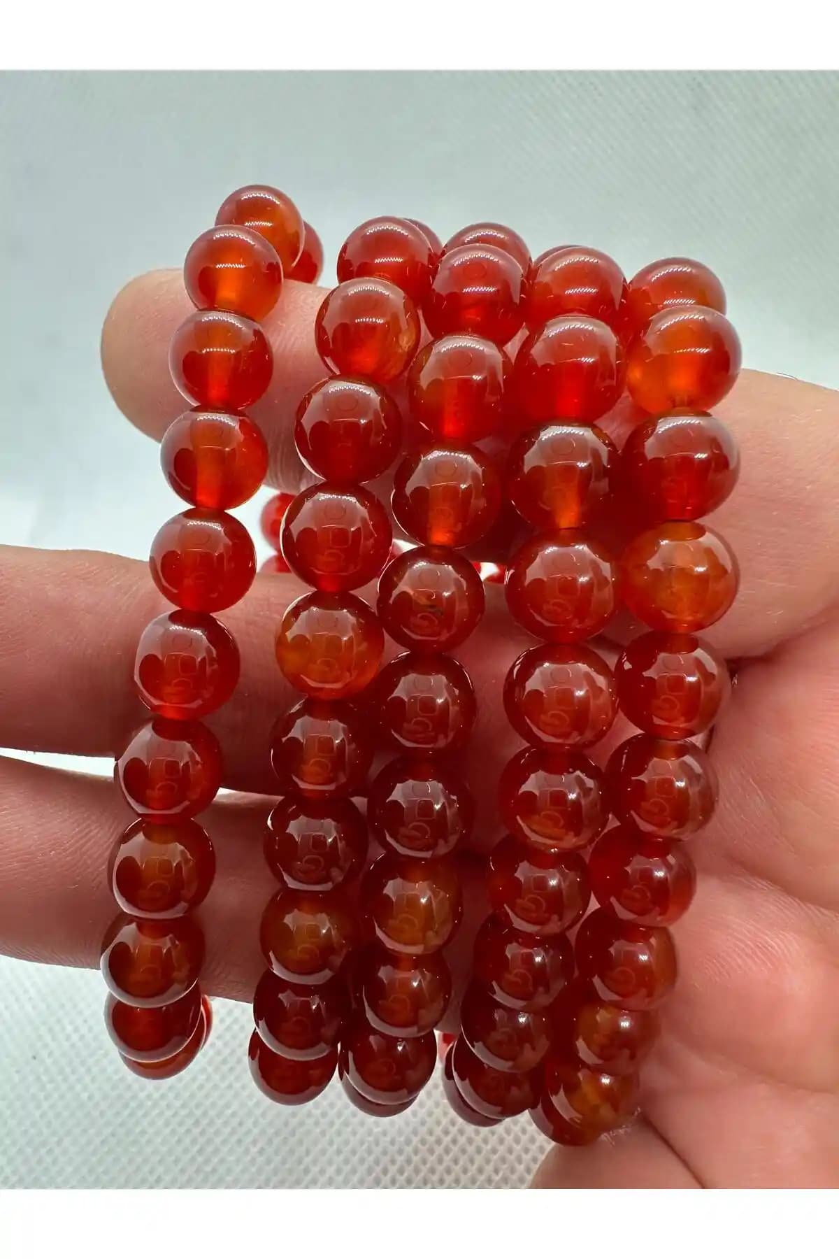 GRS Oyuncak Doğal Kırmızı Akik Bileklik: El Yapımı Şık ve Benzersiz Takı Seçeneği