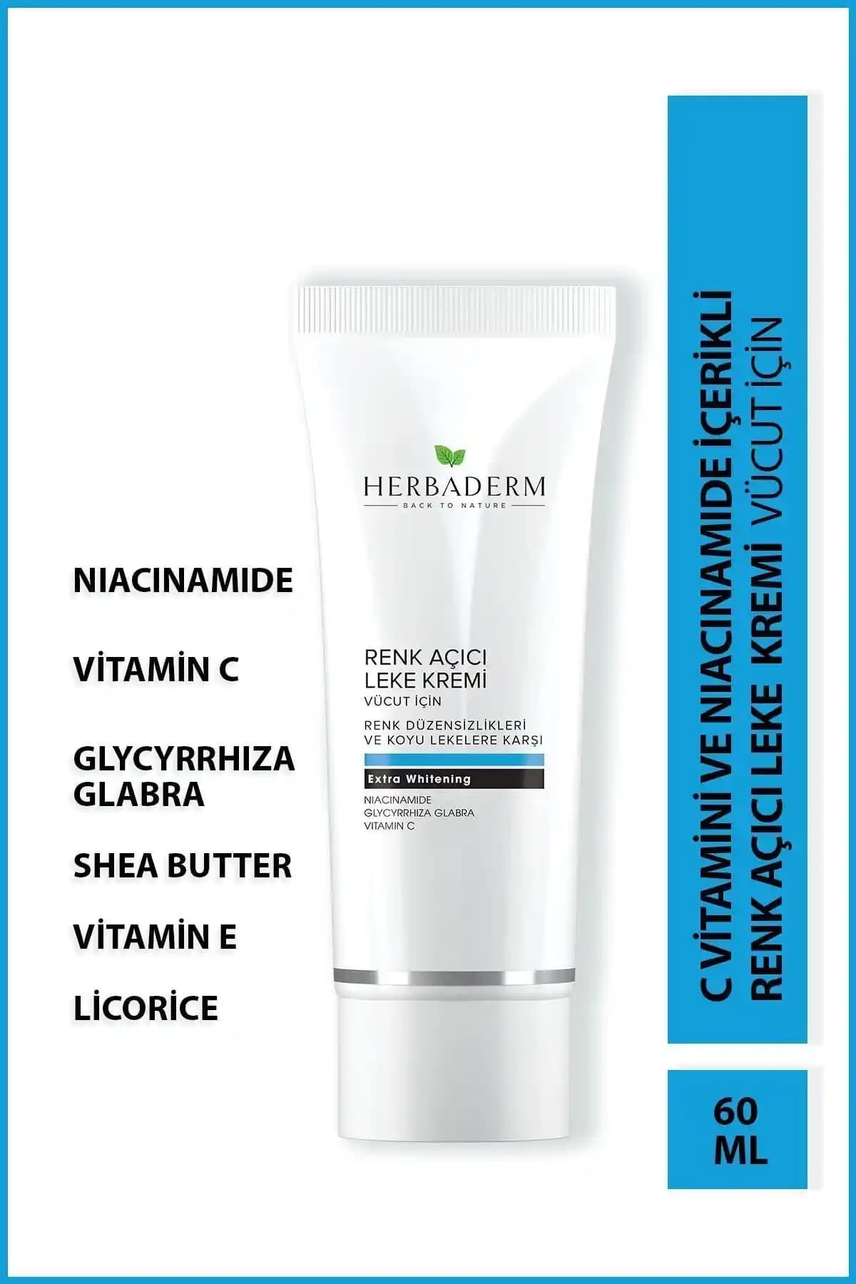 Herbaderm Cilt Beyazlatıcı Renk Açıcı Leke Kremi: Hassas Ciltler İçin Güvenli ve Etkili Çözüm