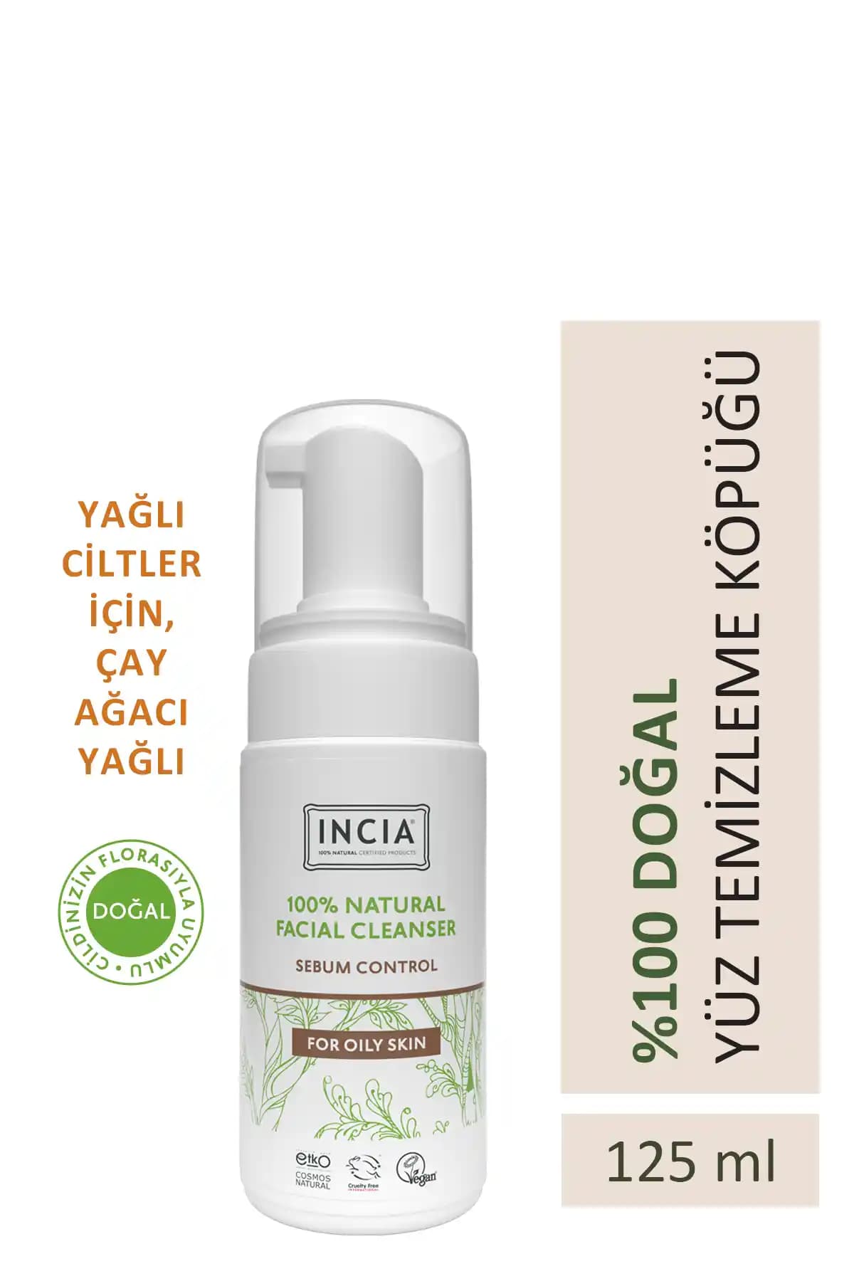 INCIA %100 Doğal İpeksi Yüz Temizleme Köpüğü ile sağlıklı ve parlak cilt bakımı