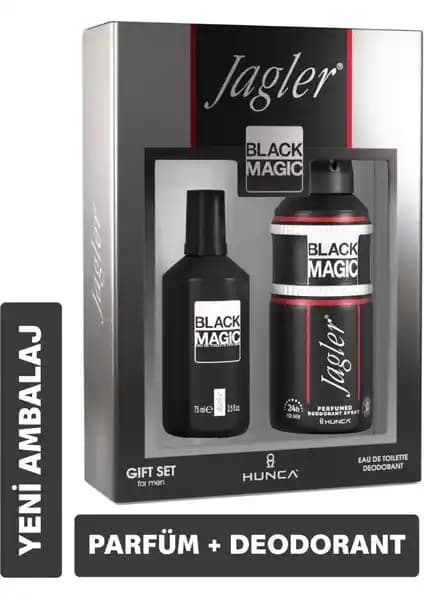 Jagler Black Magic Erkek Parfüm ve Deodorant Seti: Şıklık ve Ferahlığın Modern Buluşması
