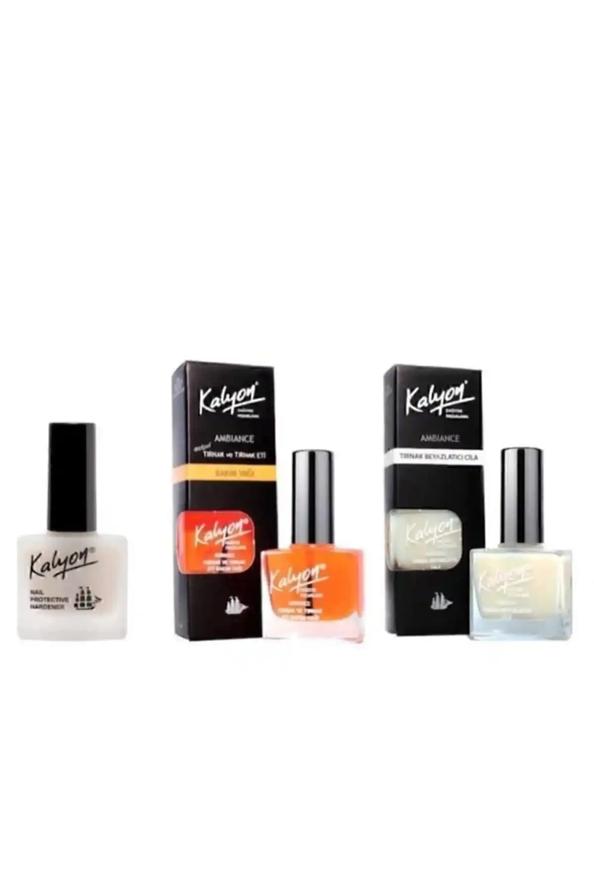 Kalyon 3'lü Tırnak Bakım Seti Güçlendiren ve Beyazlatan Ürünler