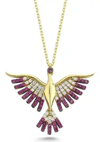 Kayra Mücevher Anka Kuşu Altın Kaplama Kolye: Şıklık ve Anlamın Buluşması