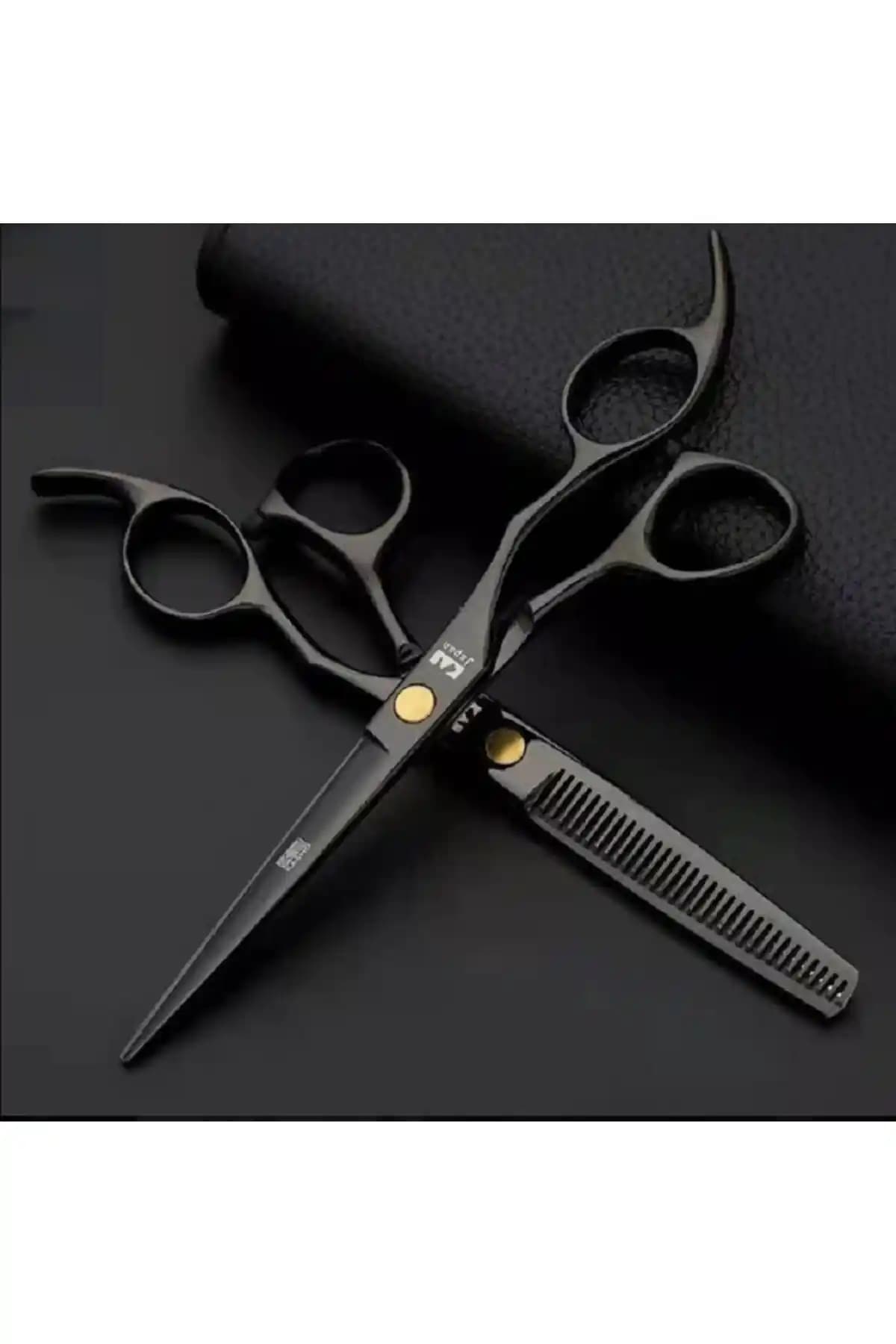 Kivi Ticaret Kasho Marka 4 Parça 6 İnç Deri Çantalı Profesyonel Saç Makas Seti