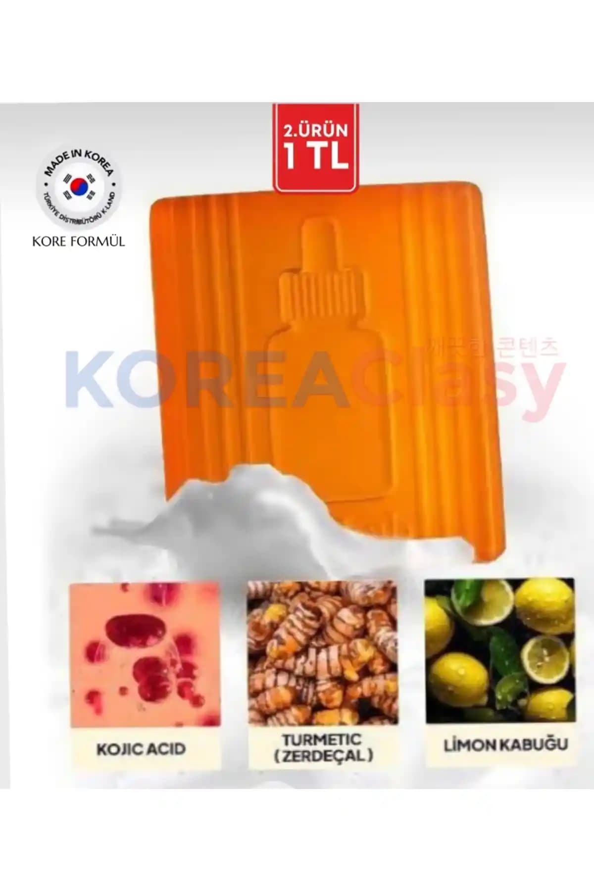 KOREAClasy Kojiso Kojik Asit Sabunu ile Cilt Tonunu Eşitleyen ve Leke Giderici Çözüm