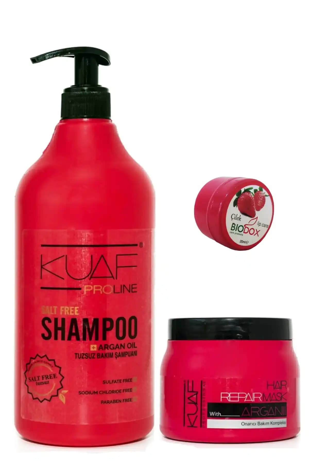 Kuaf Tuzsuz Argan Şampuan ve Bakım Seti: Doğal ve Etkili Saç Bakımı Çözümü