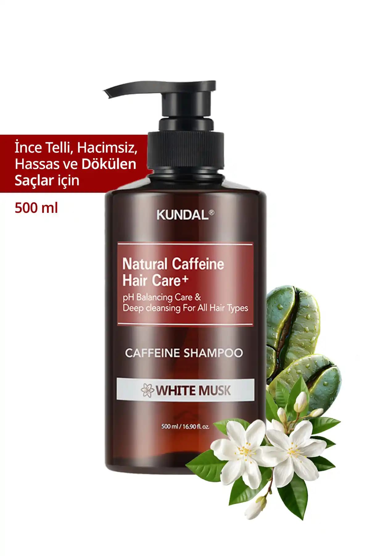 Kundal Kafein İçeren Dökülme Karşıtı Bakım Şampuanı Saç Güçlendirme ve Sağlık İçin