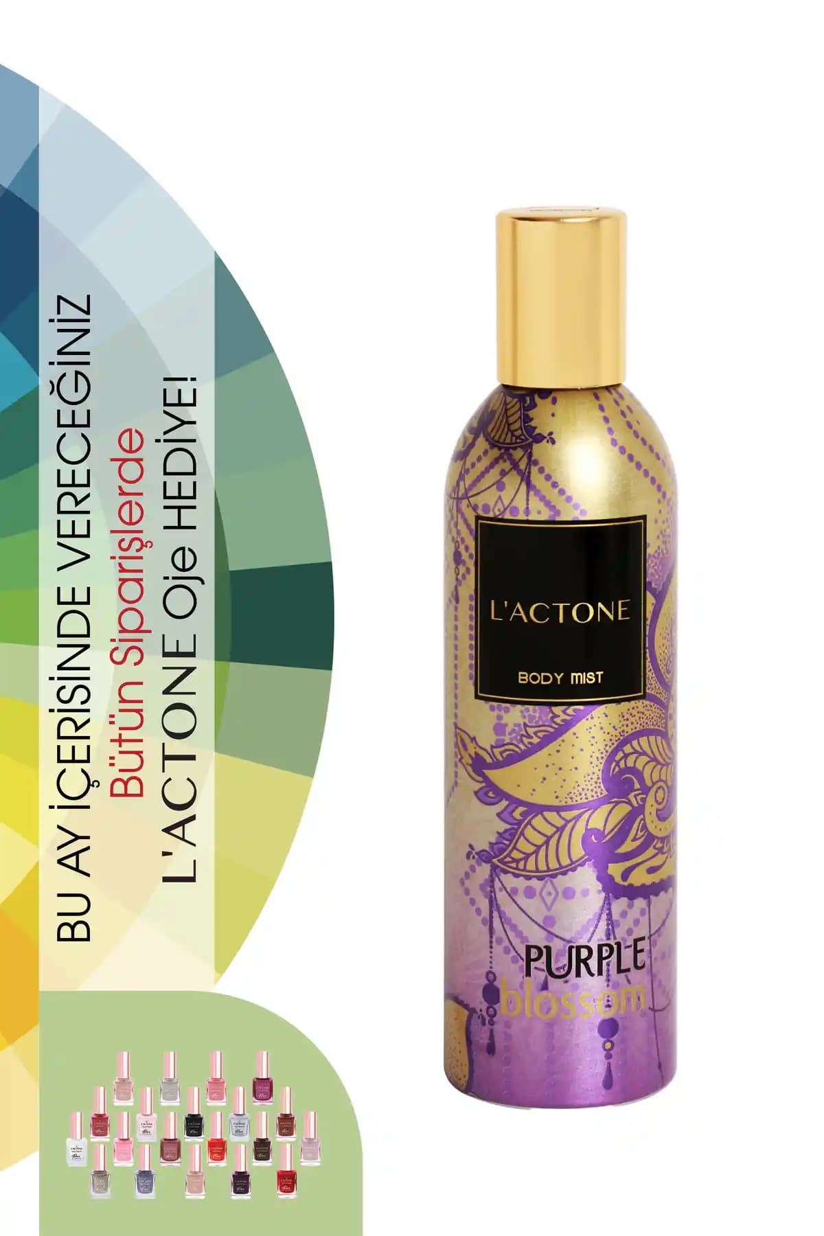 L'ACTONE Purple Blossom Vücut Spreyi: Çiçek Bahçesi Temalı Ferahlatıcı Koku