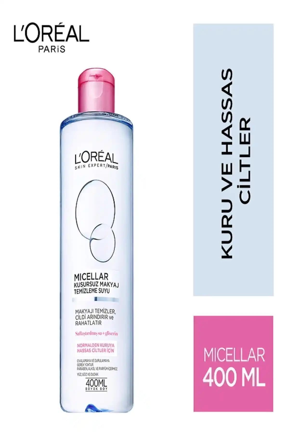 L'Oréal Paris Dermo Expertise Hassas Ciltler İçin Makyaj Temizleme Suyu 400 ml