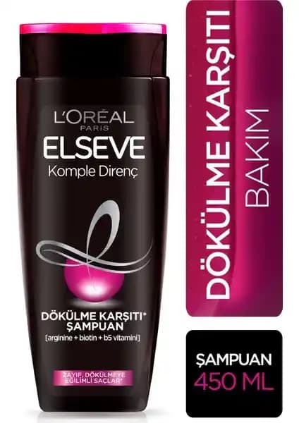 L'Oréal Paris Elseve Komple Direnç Şampuanı Saç Güçlendirme ve Dökülme Koruma Özellikleri