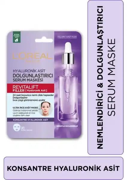 L'Oréal Paris Revitalift Filler Dolgunlaştırıcı Serum Maskesi: Cilt Sıkılaştırıcı ve Dolgunlaştırıcı Etkili Ürün