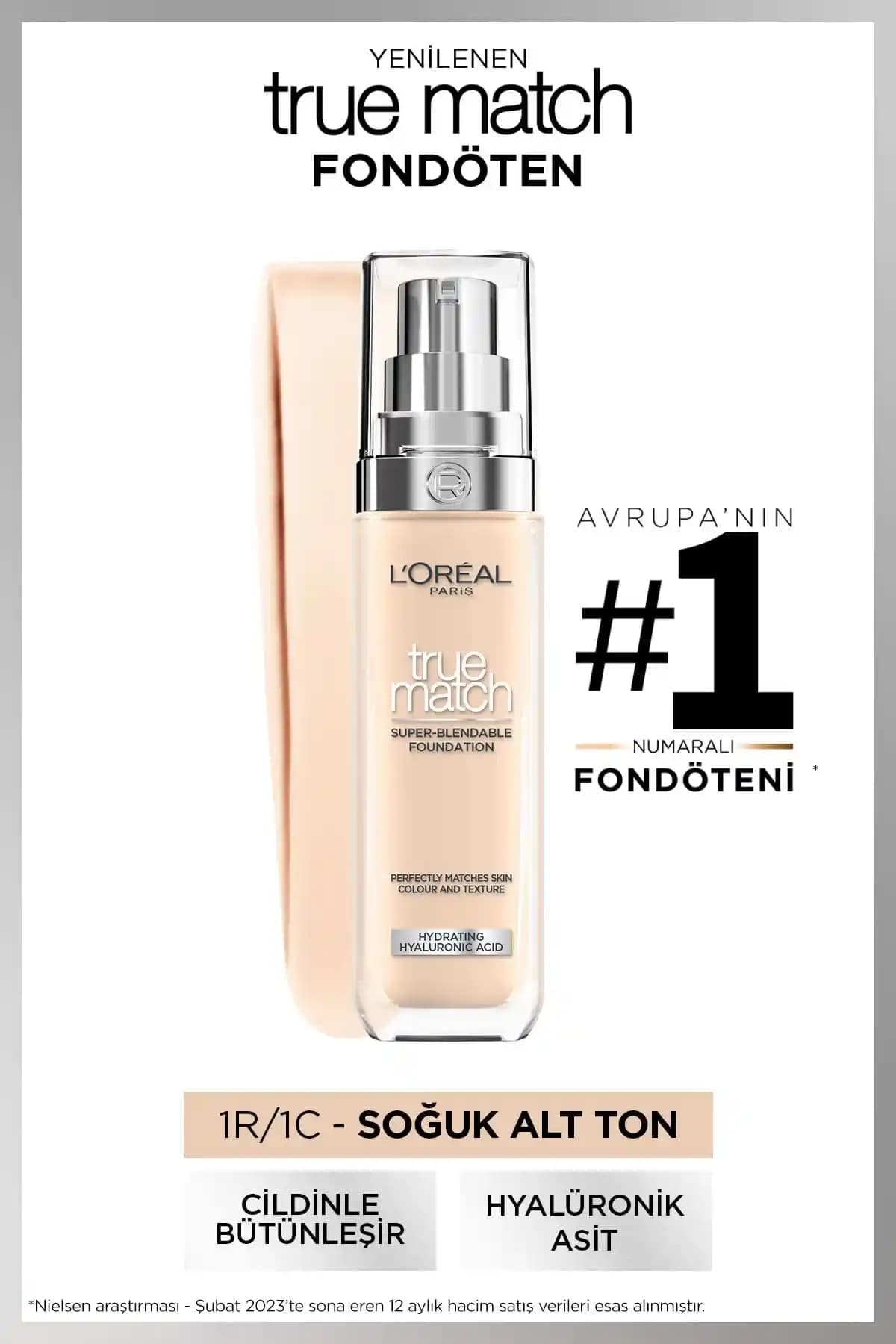 L'Oreal Paris True Match 1R Rose Ivory Fondöten: Doğal ve Kalıcı Makyaj İçin Uygun Tercih