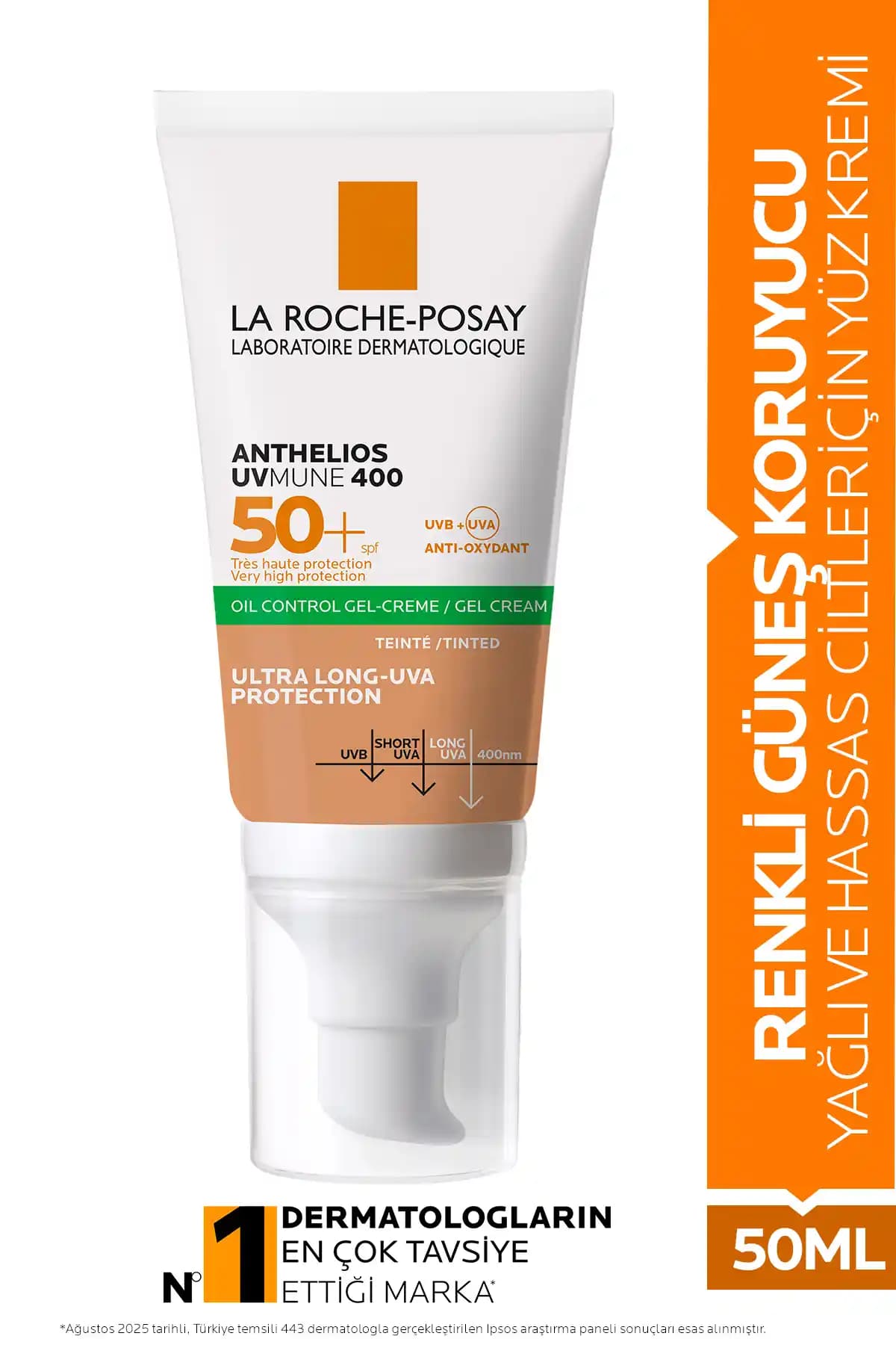 La Roche Posay Anthelios Uvmune 400 Oil Control SPF50+ Renkli Güneş Kremi: Yüksek Koruma ve Doğal Görünüm