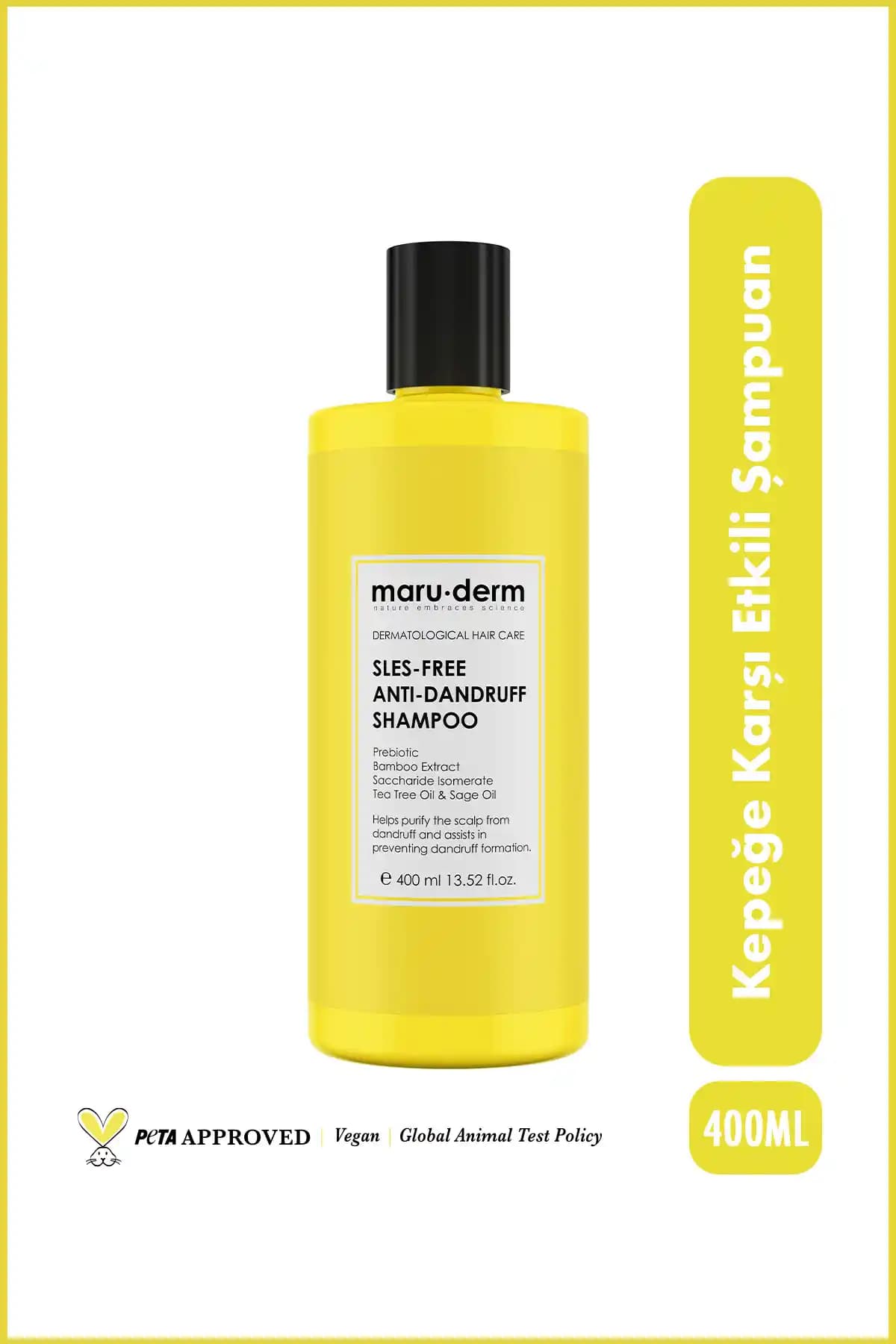 Maru.Derm Kepeğe Karşı Sülfatsız Şampuan Saç Sağlığını Güçlendiren Doğal Çözüm