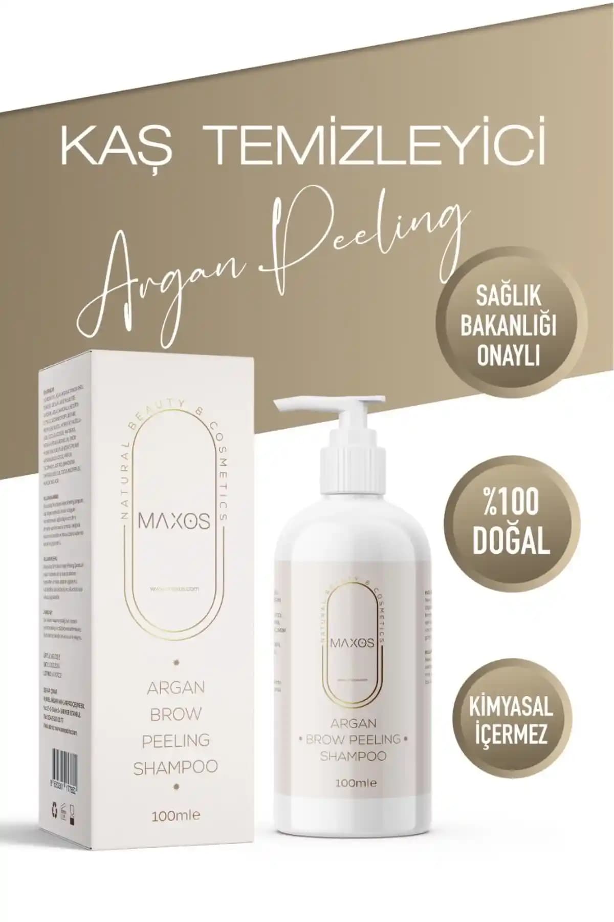 Maxos Kaş Temizleyici Argan Peeling ve Şampuan 100ml Doğal ve Güçlendirici Bakım