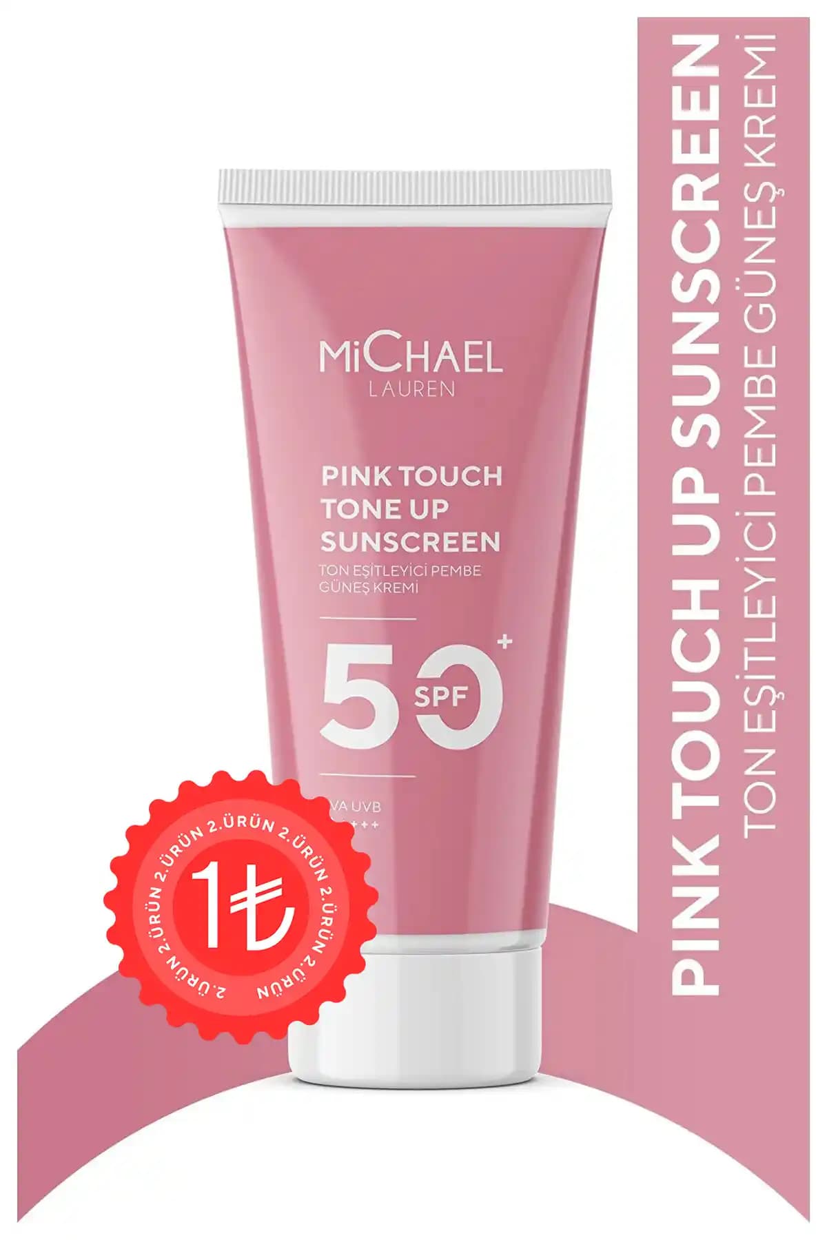 Michael Lauren Pink Touch SPF 50+ Yüz Güneş Kremi Cilt Koruma ve Parlaklık Sağlar