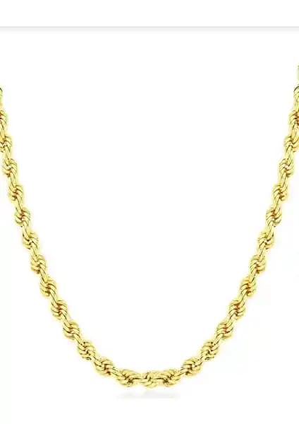 Milet Kuyumculuk 14 Ayar Altın Halat Zincir Kolye Güvenilir ve Şık Tasarım