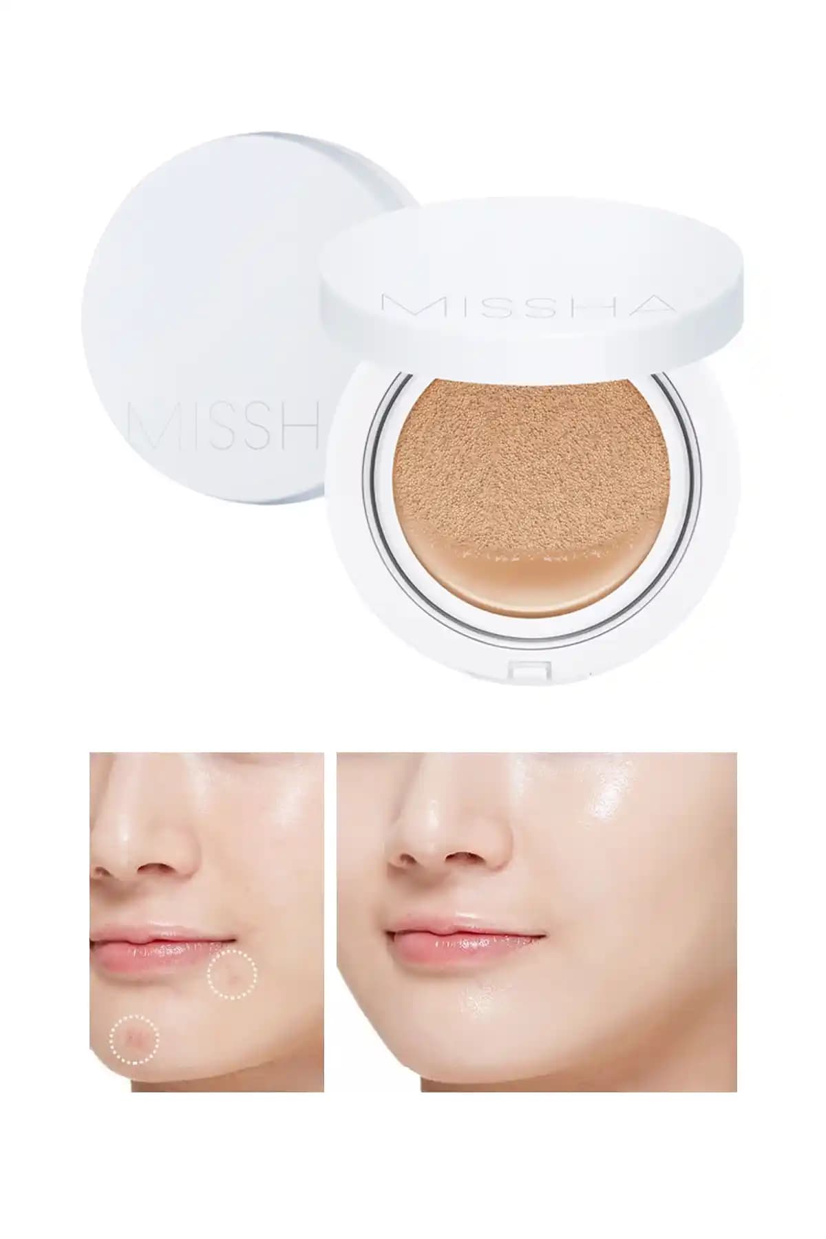 Missha Magic Cushion Moist Up SPF 50+/PA+++ No.23 - Nemli ve Parlak Görünüm Sunan Günlük Fondöten