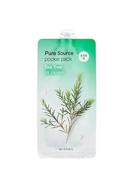 Missha Pure Source Pocket Pack Tea Tree: Hassas ve Sivilceli Ciltler İçin Doğal Bakım Çözümü