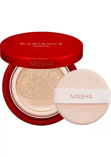 MISSHA Radiance Perfect Fit Cushion Fondöten No21 Vanilla SPF50: Doğal ve Kalıcı Makyaj İçin Uygun