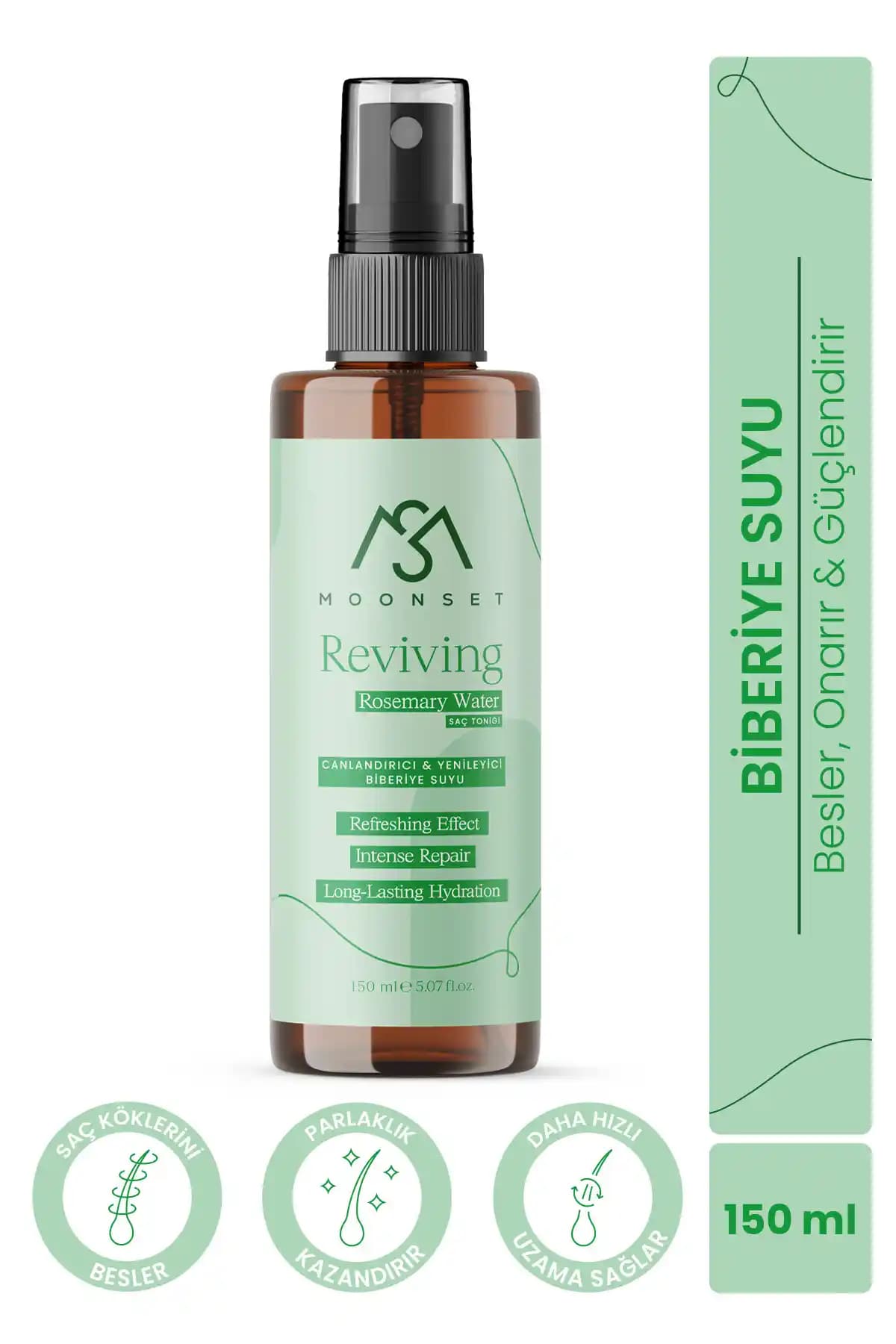 Moonset Biberiye Suyu: Doğal ve Etkili Saç Bakım Sıvısı Türkiye Menşei