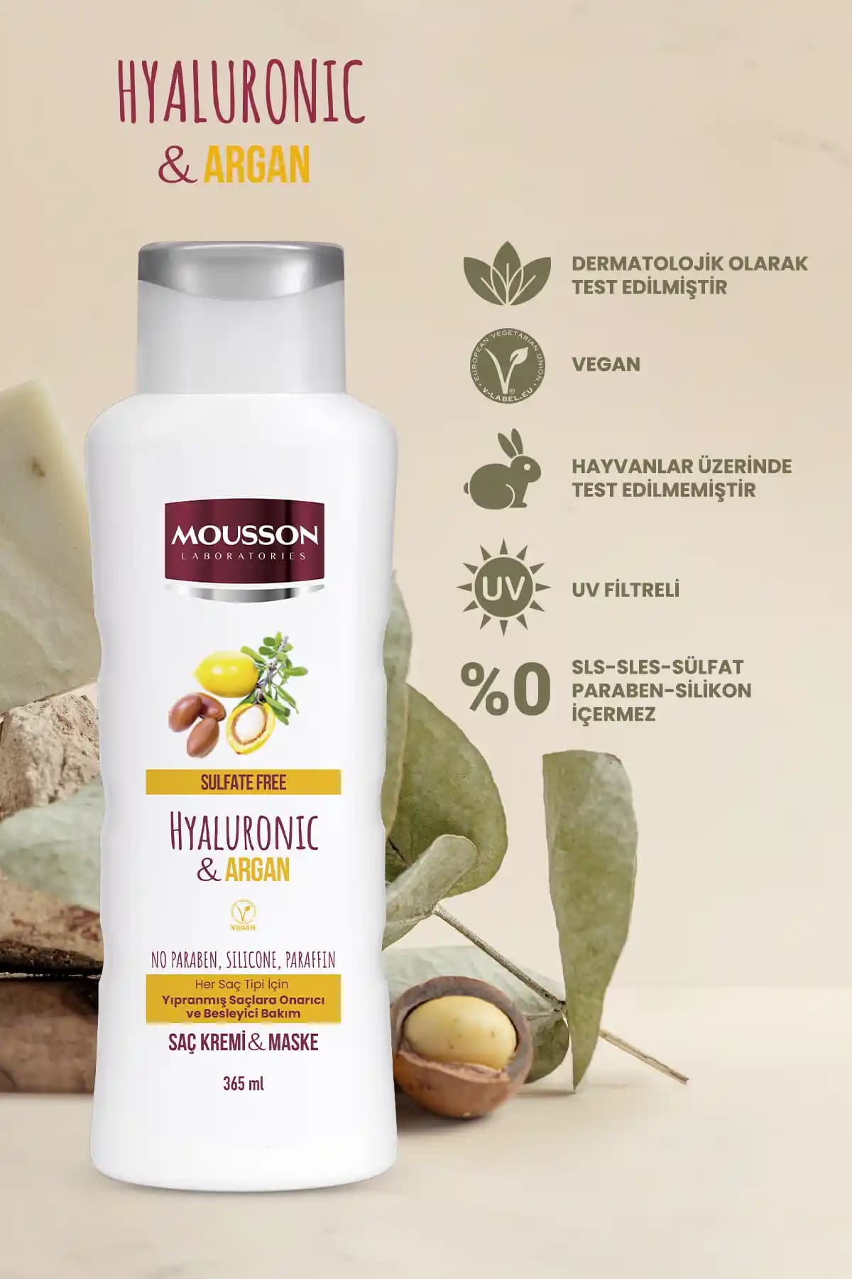 Mousson Hyaluronik Asit ve Argan İçeren Saç Bakım Kremi ve Maskesi Özellikleri ve Faydaları