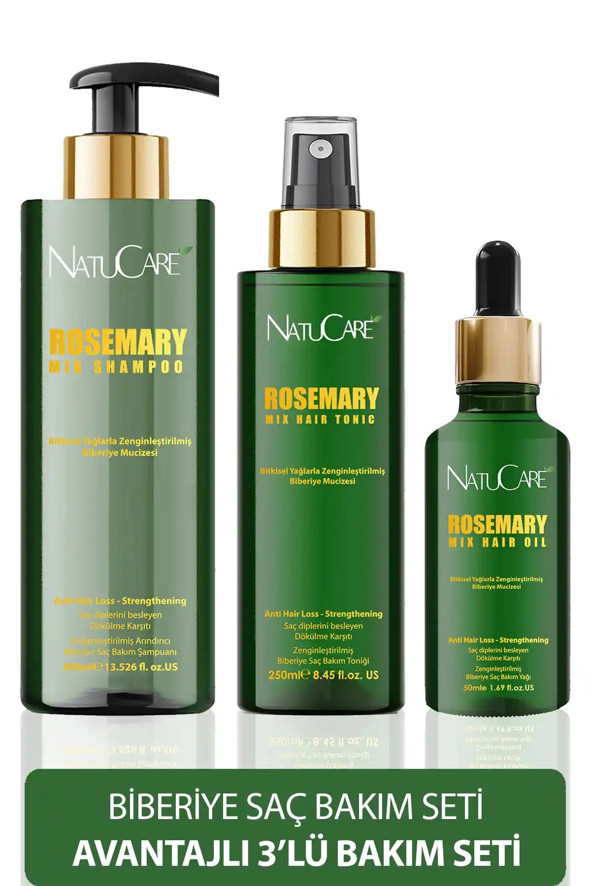 NatuCare Biberiye Saç Bakım Seti: Doğal ve Güçlendirici Saç Bakım Çözümü