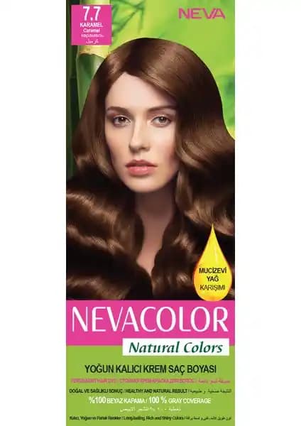 NevaColor 7.7 Karamel Saç Boyası Seti Doğal ve Kalıcı Renk Deneyimi Sunar