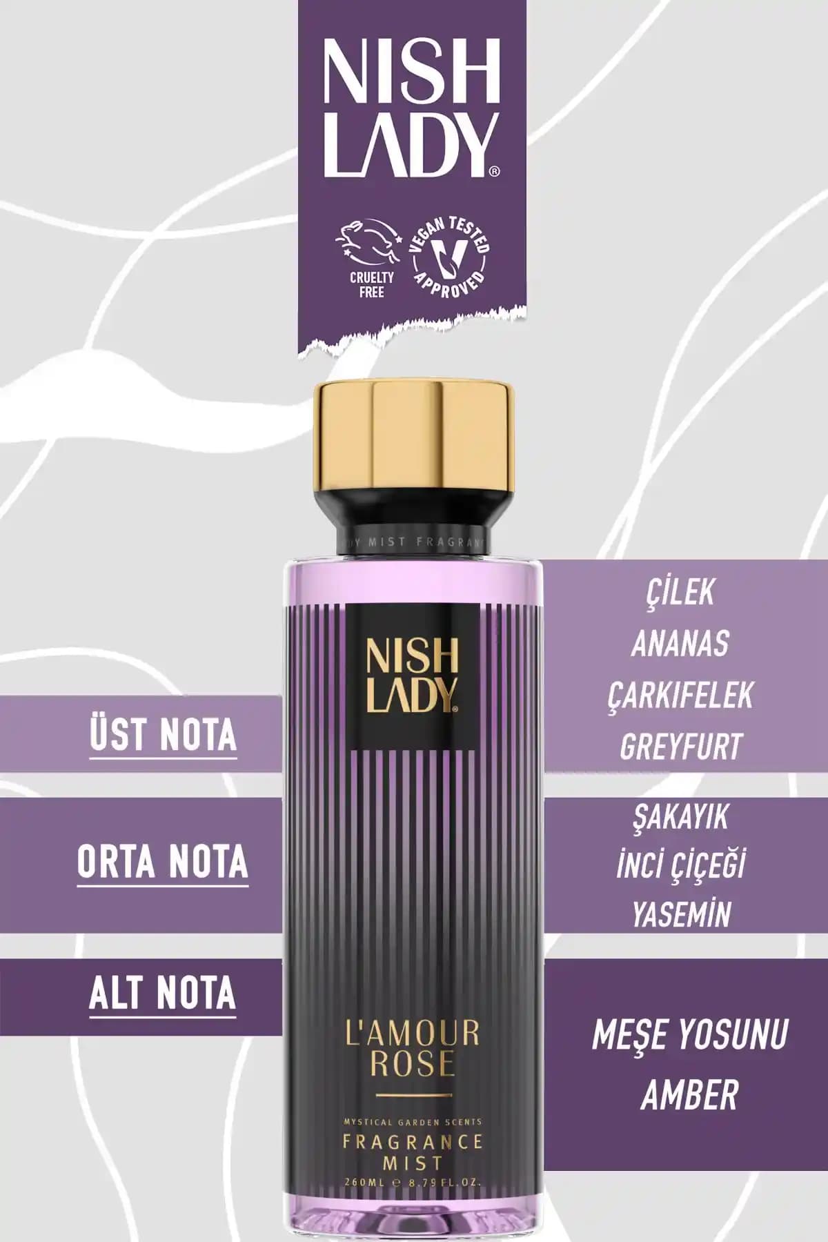 Nishlady L'amour Rose Body Mist: Hafif ve Kalıcı Çiçekli Meyvemsi Parfüm Alternatifi