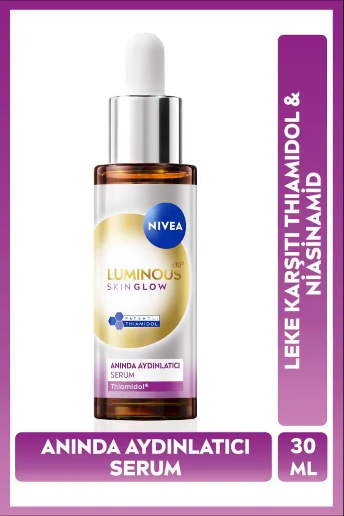 NIVEA Luminous630 Skin Glow Anında Aydınlatıcı Serum Ciltte Işıltı ve Eşitlik Sağlar