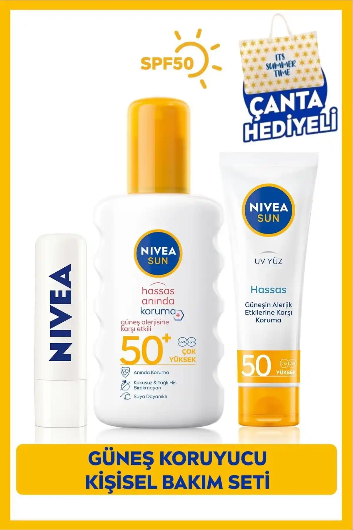 NIVEA Sun SPF50 Hassas Güneş Koruyucu Sprey: Yüksek Koruma ve Doğal İçeriklerle Hassas Ciltler İçin Güvenilir Güneş Koruyucu