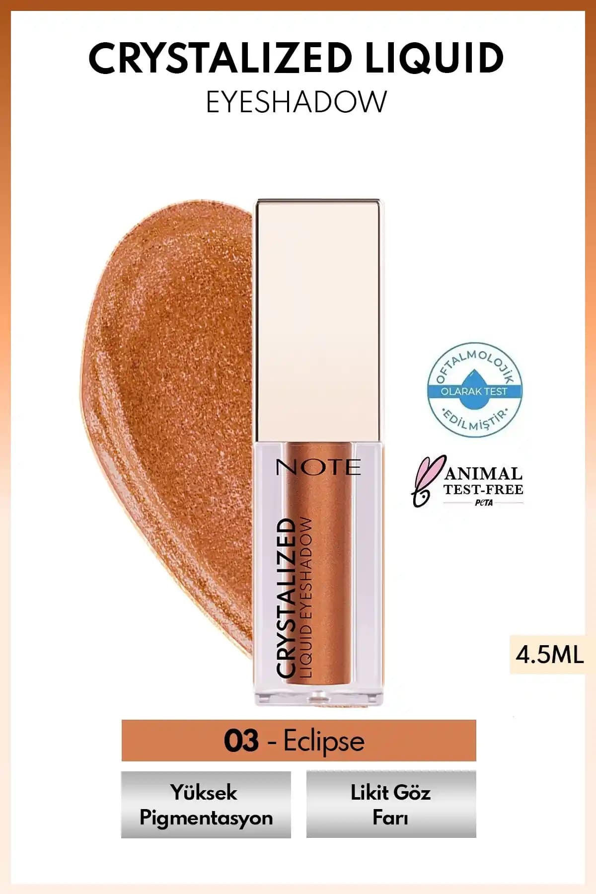 Note Cosmetics Crystalized Liquid Eyeshadow 03 Eclipse Metalik Göz Farı Ürün İncelemesi