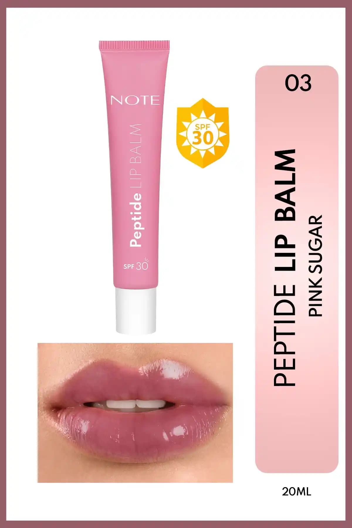 Note Cosmetics Peptide Lip Balm SPF 30 Dudakları Nemlendiren ve Parlaklık Kazandıran Ürün