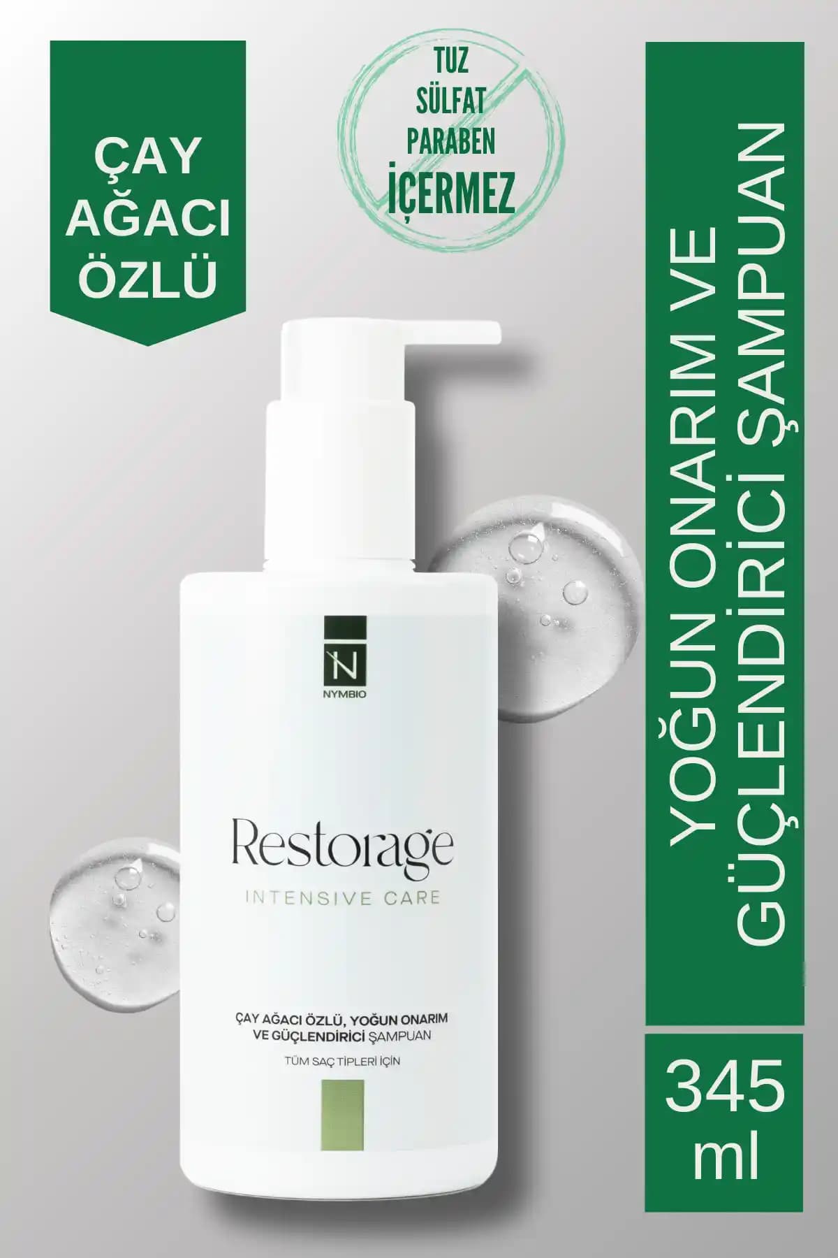 NYMBIO Restorage Çay Ağacı Özlü Yoğun Onarım ve Güçlendirici Şampuan Ürün Tanıtımı ve Faydaları