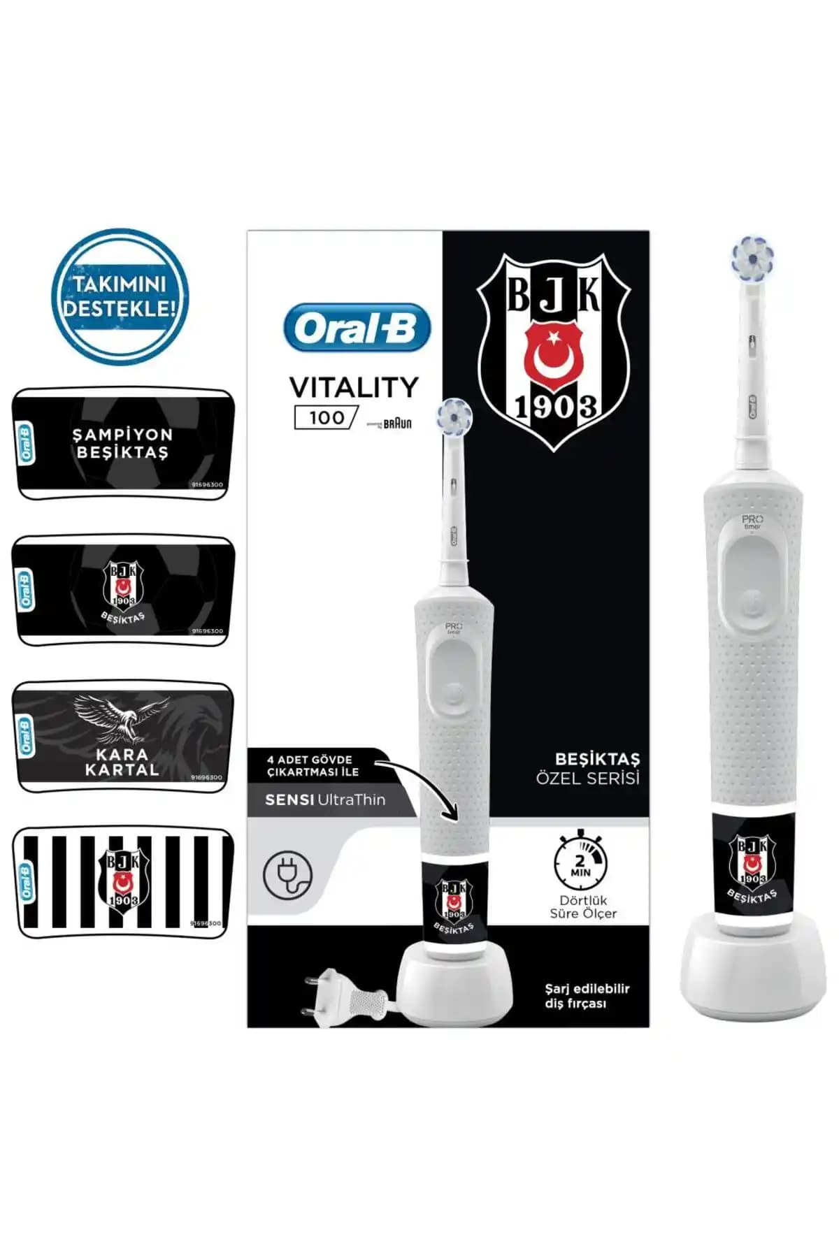 Oral-B D100 Şarjlı Diş Fırçası Beşiktaş Taraftar Paketi ile Modern Hijyen ve Takım Ruhu Bir Arada