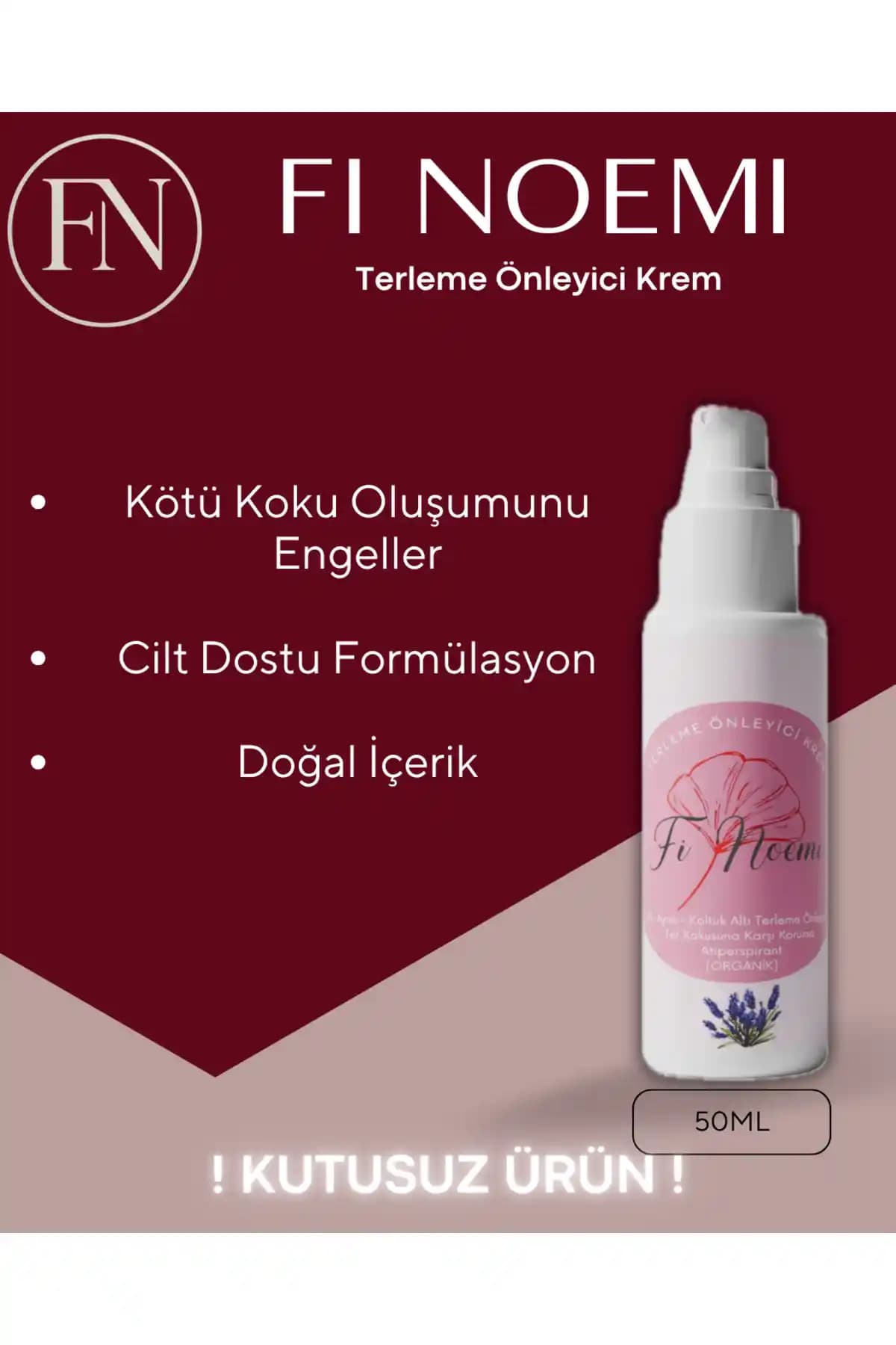Organik ve Doğal İçeriklerle Terleme Kontrolü Sağlayan Deodorant Kremi