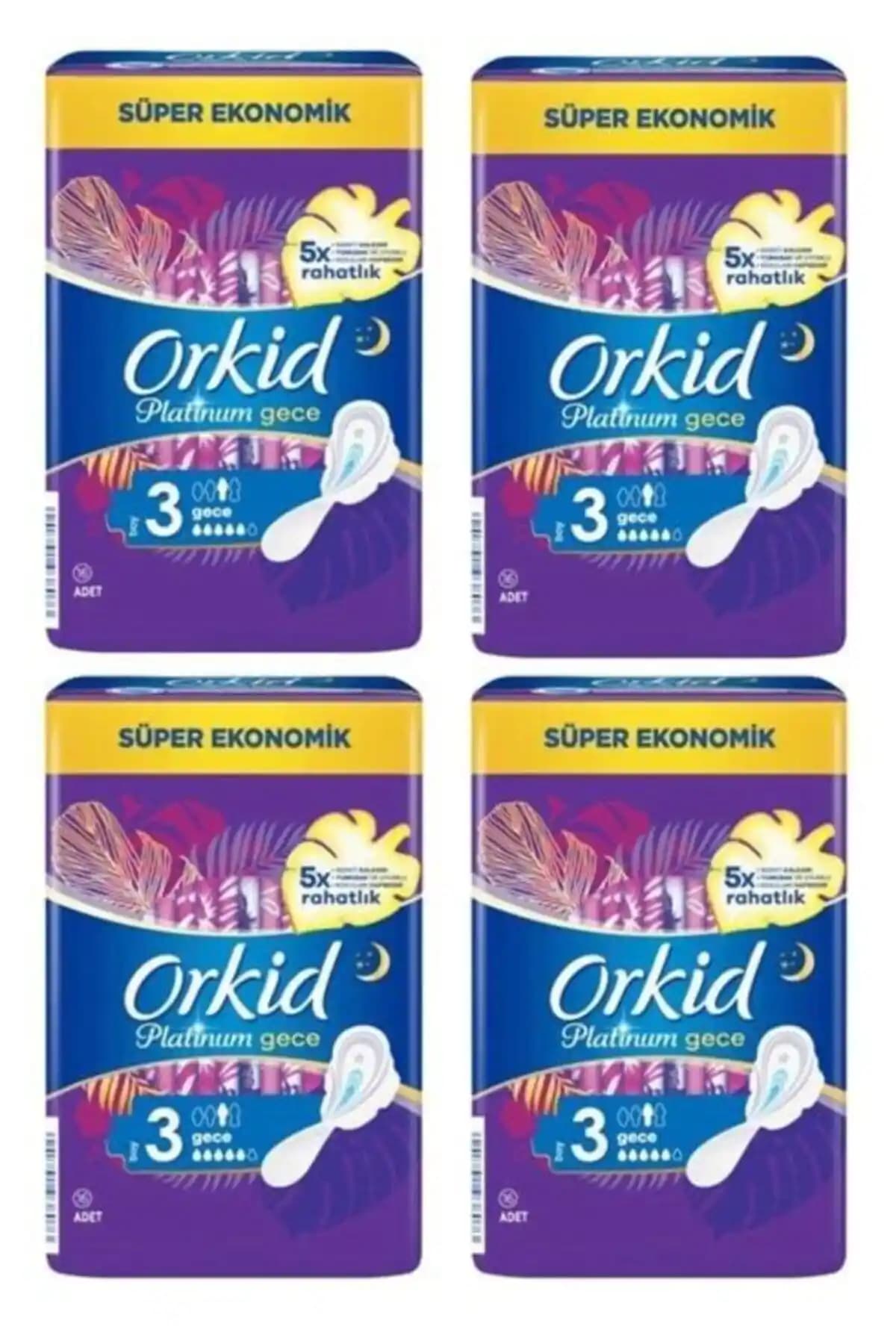 Orkid Platinum Gece Kadın Pedleri 16'lı Paket Konfor ve Güvenlik Sunar
