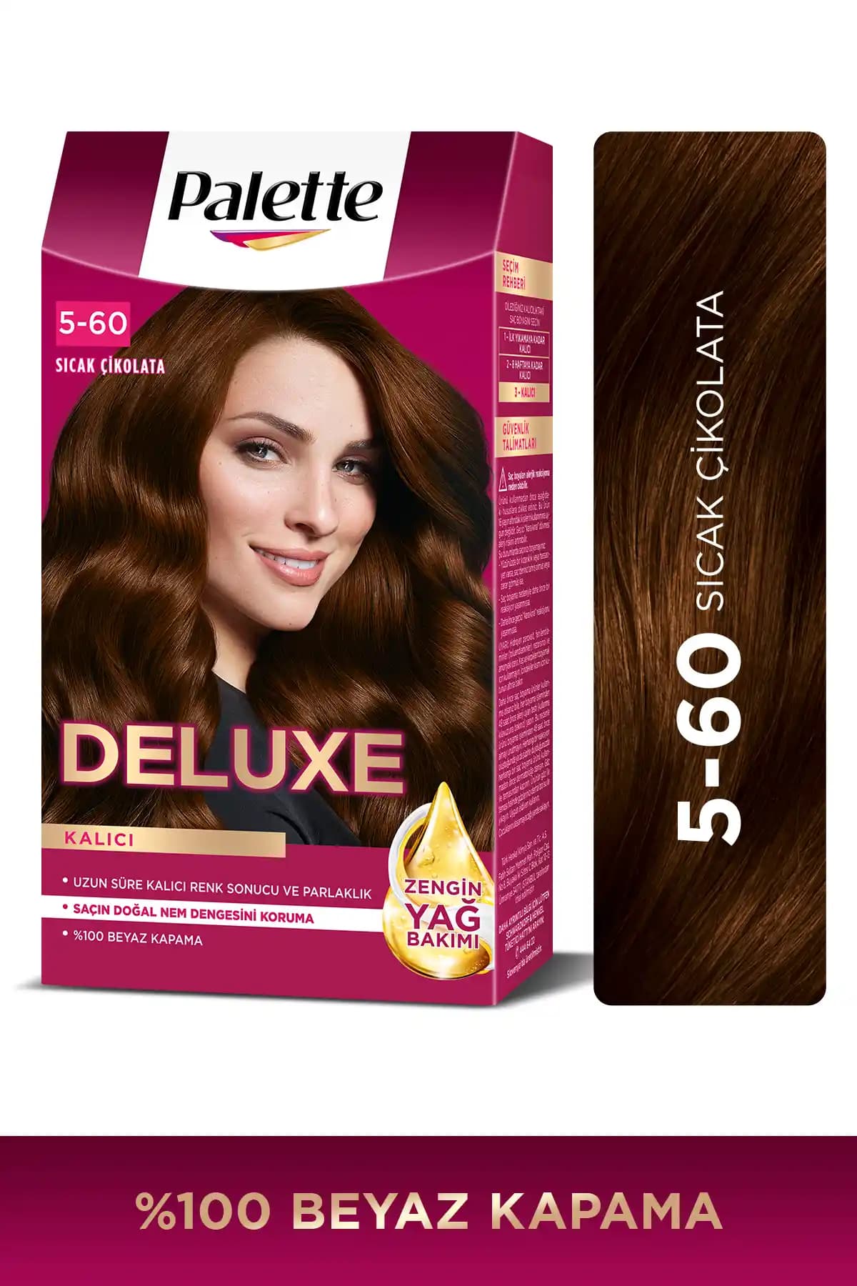 Palette Deluxe 5-60 Sıcak Çikolata Saç Boyası ile Kalıcı ve Doğal Kahverengi Renk