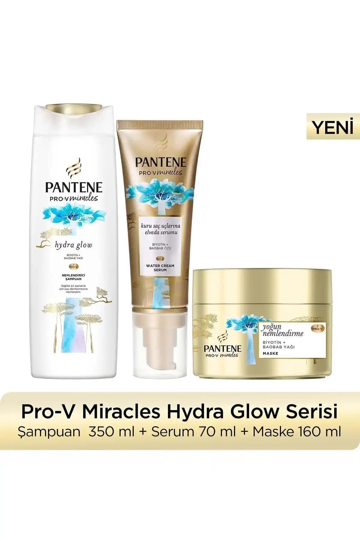 Pantene Hydra Glow Nemlendirici Saç Bakım Seti Saçlara Sağlık ve Parlaklık Kazandırır