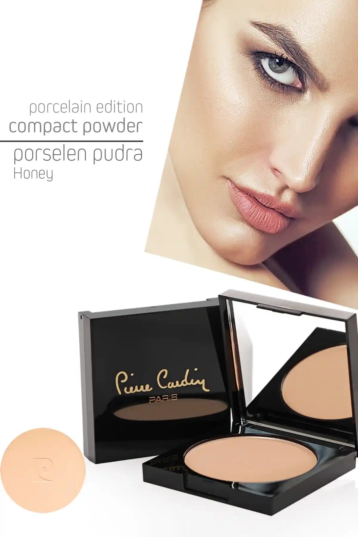 Pierre Cardin Pudra Porcelain Edition Compact Powder Honey ile doğal ve mat makyaj deneyimi