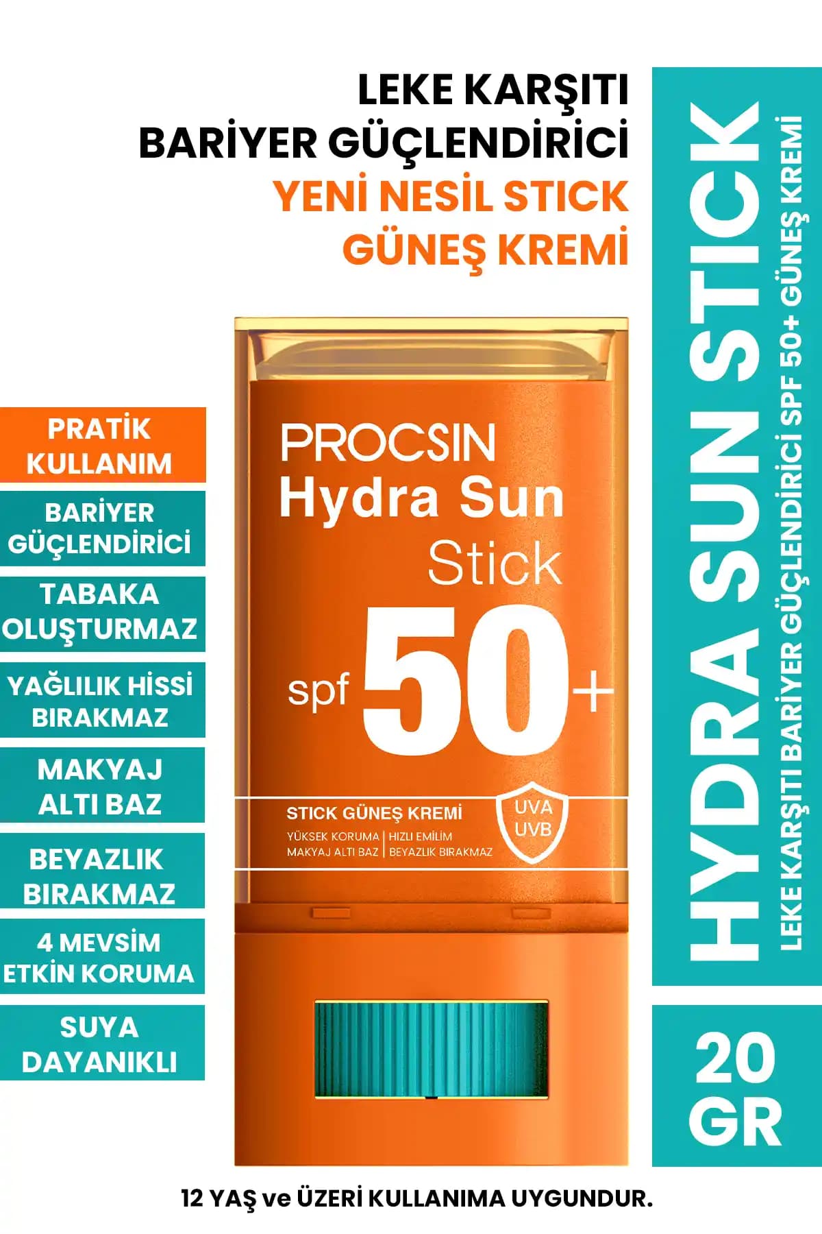 PROCSIN Hydra Sun Stick Güneş Koruyucu ve Cilt Bakımında Yenilikçi Çözüm