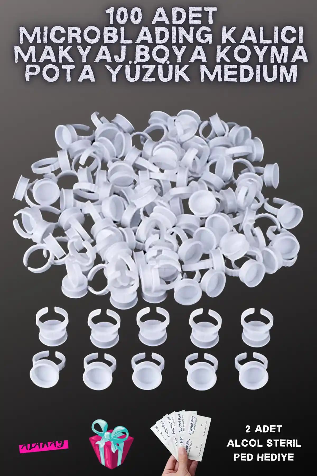 Profesyonel Microblading ve Kalıcı Makyaj Boya Seti 100 Adet Yüksek Kalite