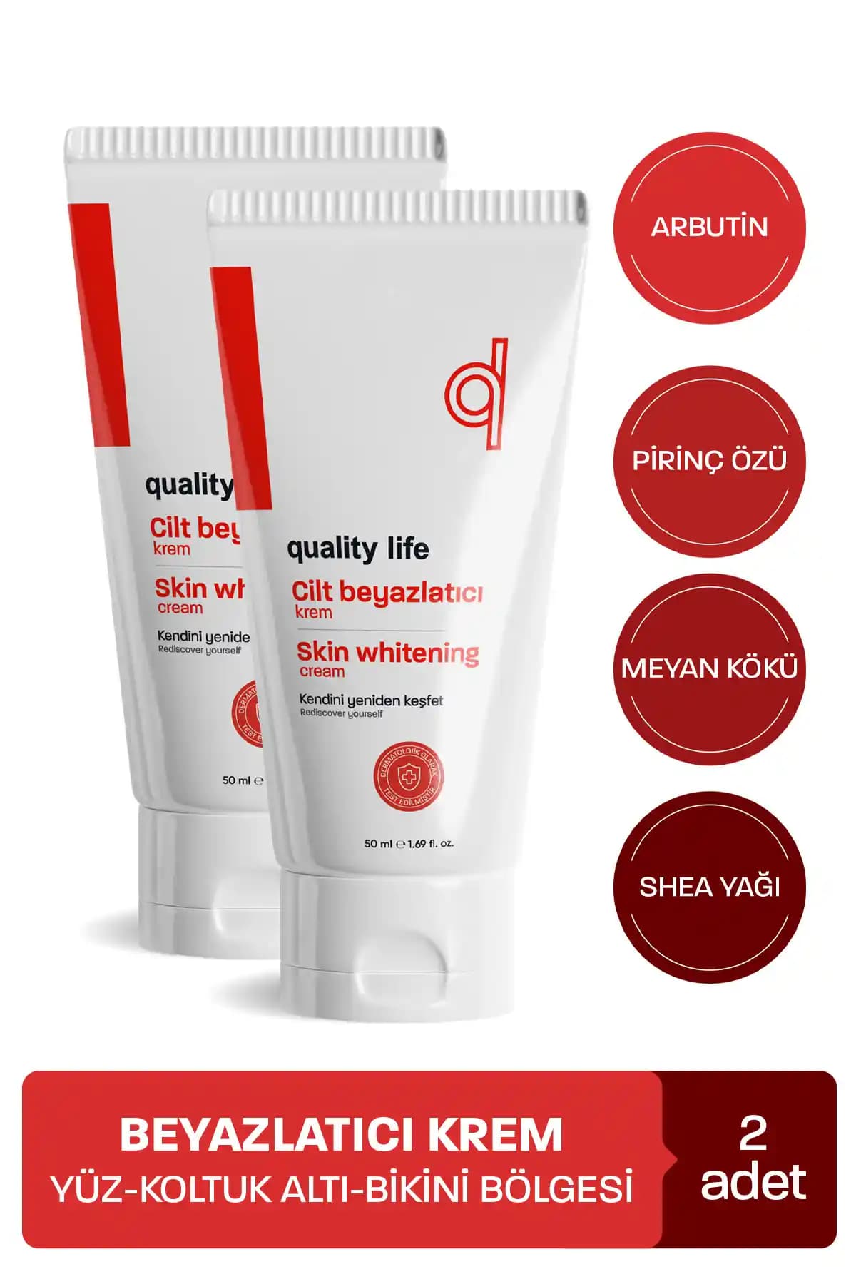 Quality Life 2 Adet Genital Bölge Beyazlatıcı Krem: Hassas Bölgeler İçin Güvenilir Çözüm