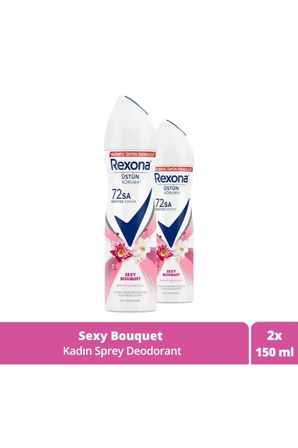 Rexona Kadın Sprey Deodorant Sexy Bouquet Günlük Kullanım İçin Etkili ve Kalıcı Koruma