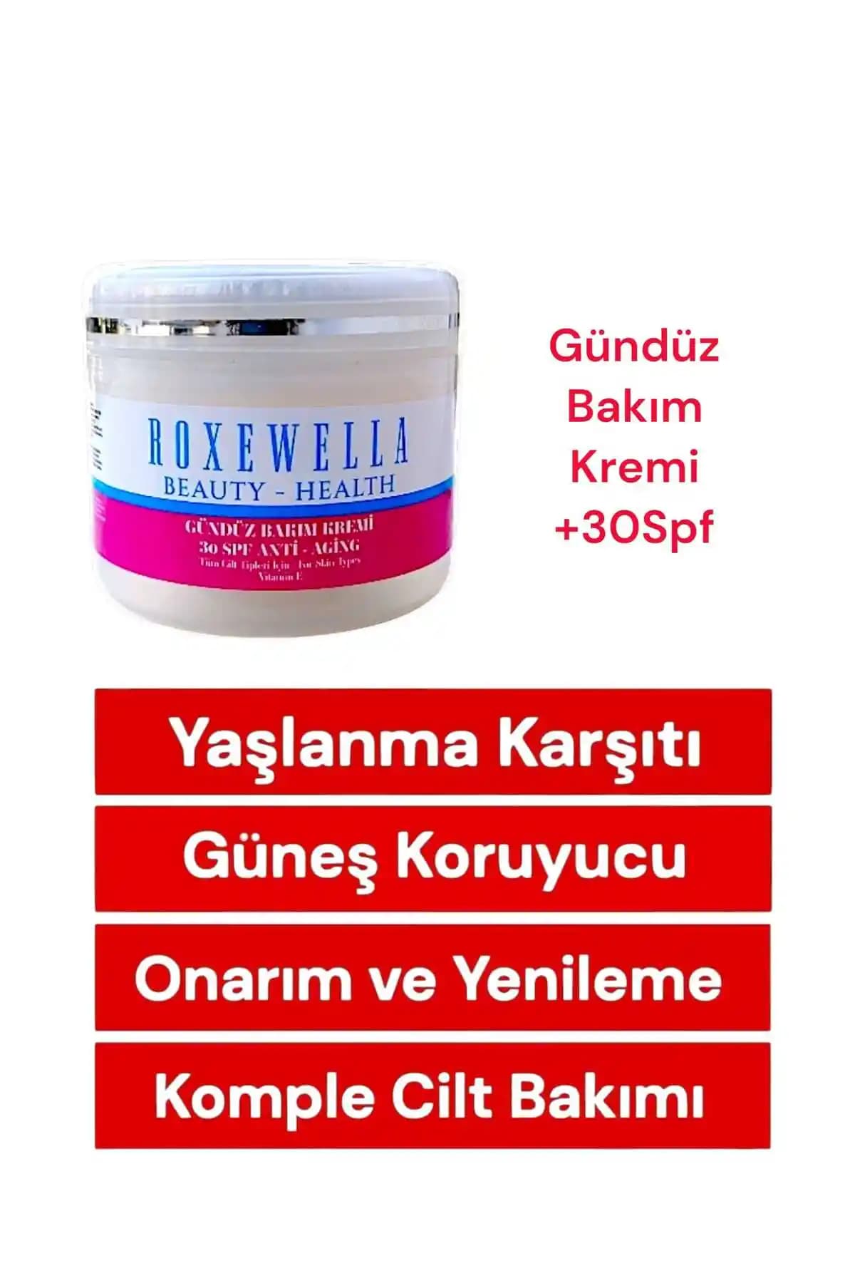 ROXEWELLA Yaşlanma Karşıtı Gündüz Bakım Kremi SPF 30+ ile Cildinizi Koruyun ve Yenileyin