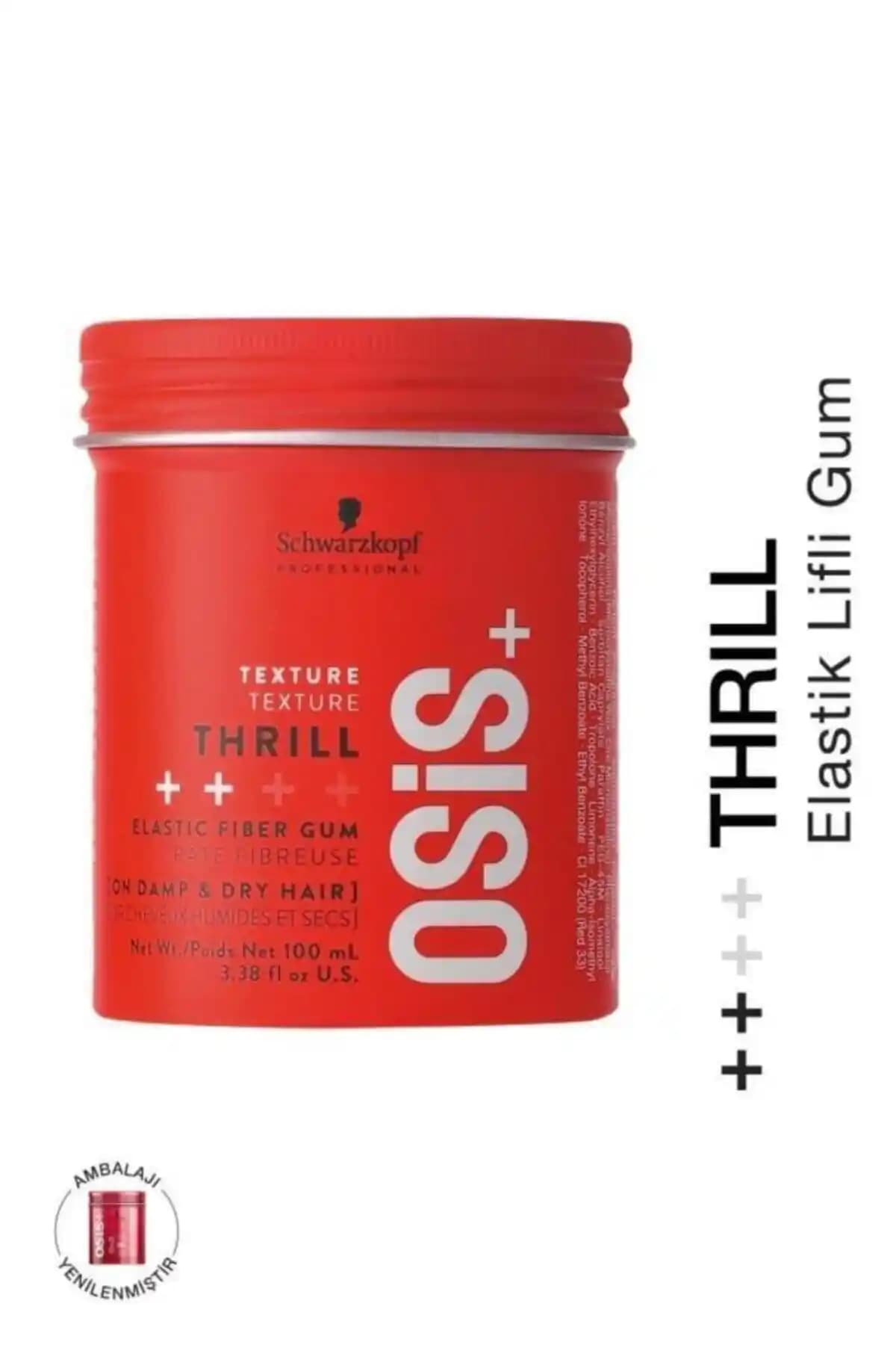 Schwarzkopf Osis Thrill 100ml Saç Şekillendirme Ürünü Güçlü Tutucu ve Doğal İçerik ile
