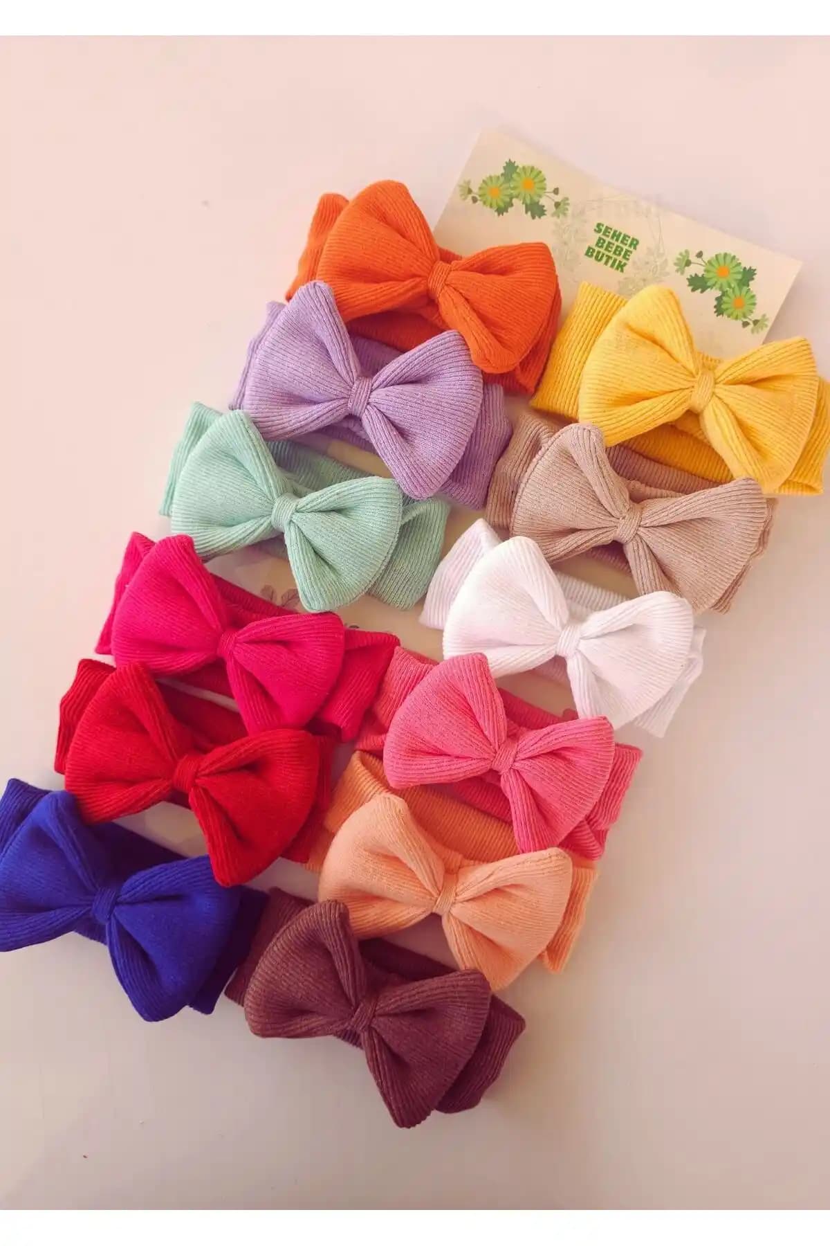 SeherBebeButik Kız Bebek ve Çocuk İçin Şık ve Konforlu 12'li Bandana Seti