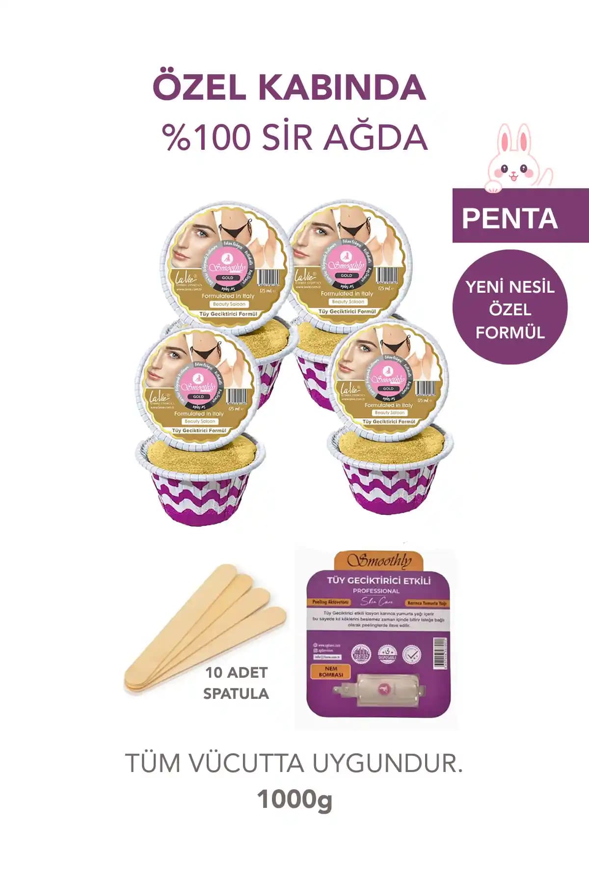 Smoothly 8 Parça Gold Boncuk Ağda Seti Profesyonel Yüz ve Hassas Bölge Bakımı