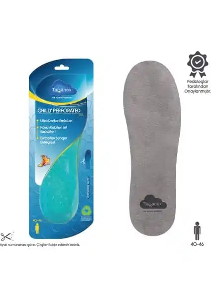 Tabanex Chilly Perforated Jel Tabanlık Erkekler İçin Konfor ve Sağlık Odaklı Tasarım