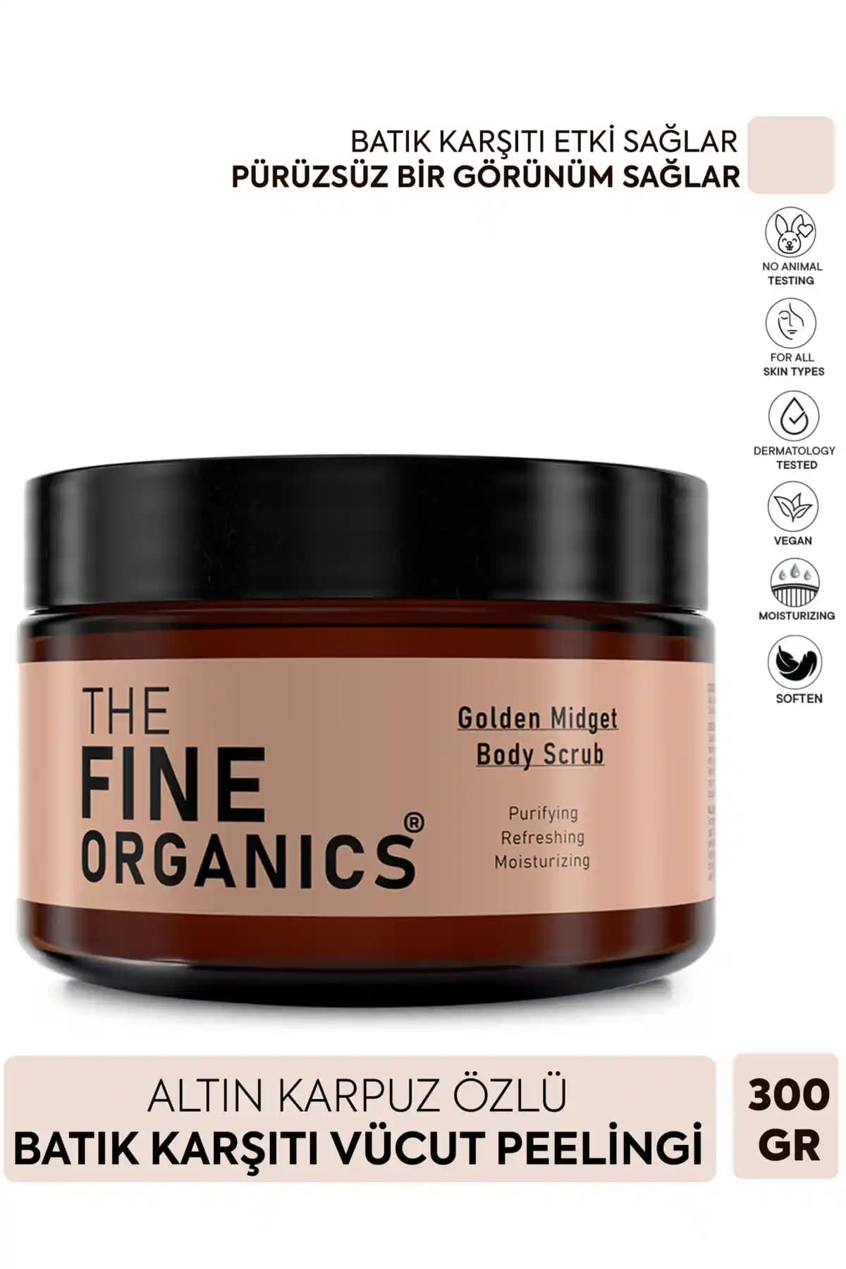 The Fine Organics Altın Karpuz Özlü Batık Karşıtı Vücut Peelingi 300 ml