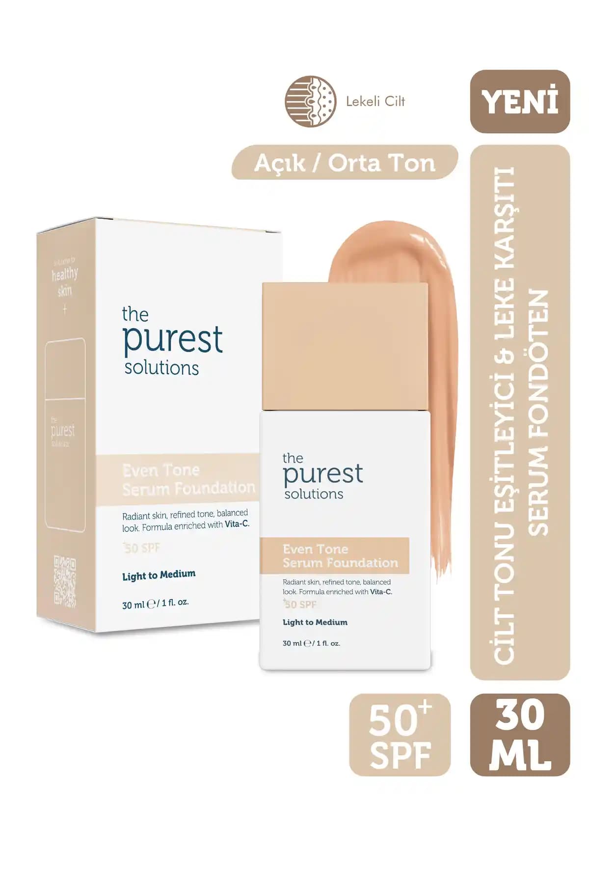 The Purest Solutions Cilt Tonu Eşitleyici ve Leke Karşıtı SPF 50+ Serum Fondöten İncelemesi